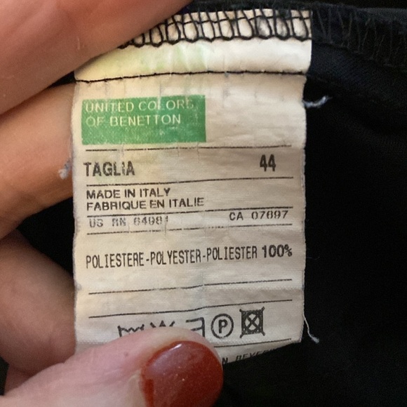 United Colors of Benetton Black Poly Pant, velvety feel, euro size 44 (US8) - Picture 9 of 9